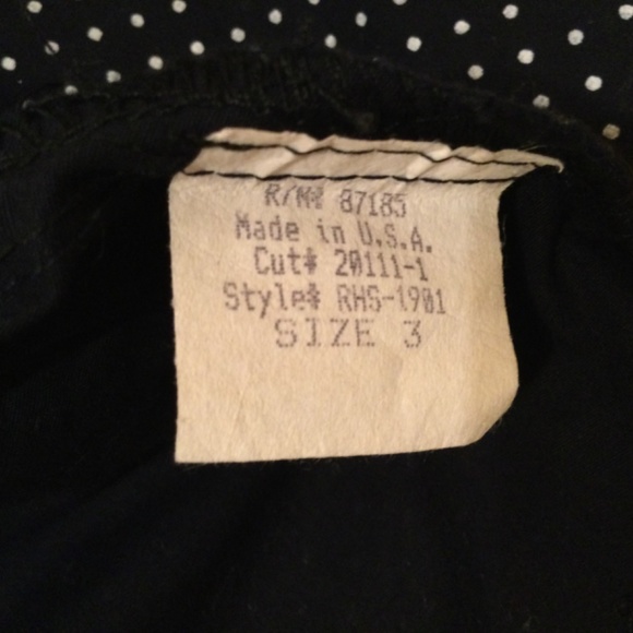 Ruby Rox Cute Vintage Style Black with white dots Dress - Picture 6 of 8